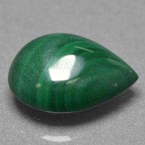 Malaquita verde natural de 3,90 ct, en forma de pera, opaco