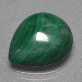 Malaquita verde natural de 3,90 ct, en forma de pera, opaco