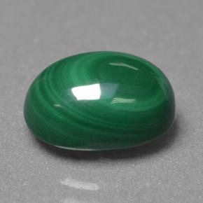Malaquita verde natural de 4,40 ct, corte óvalo, opaco