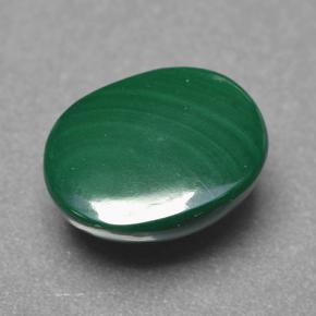 Malaquita verde natural de 4,40 ct, corte óvalo, opaco