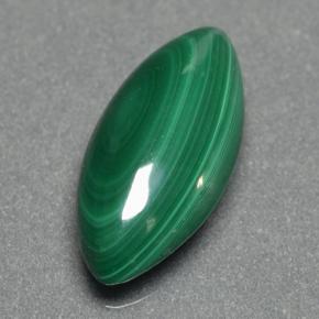 Malaquita verde natural de 2,85 ct, marquesa, opaco