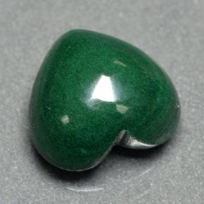 Malaquita verde natural de 2,84 ct, forma de corazón, opaco
