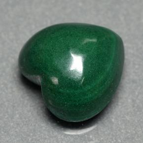Malaquita verde natural de 2,84 ct, forma de corazón, opaco