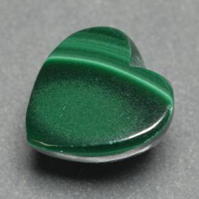 Malaquita verde natural de 2,84 ct, forma de corazón, opaco