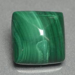 Malaquita Verde medio natural de 4.43 ct, Cuadrado, Opaco