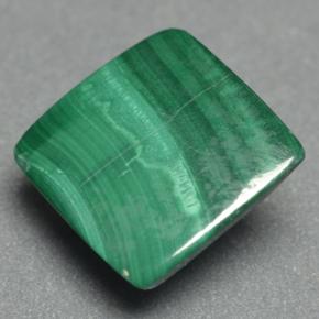 Malaquita Verde medio natural de 4.43 ct, Cuadrado, Opaco