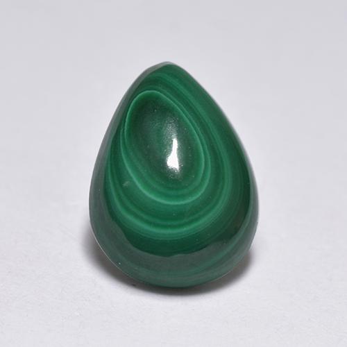 Malaquita Verde medio natural de 1.81 ct, En forma de pera, Opaco