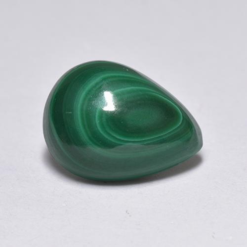 Malaquita Verde medio natural de 1.81 ct, En forma de pera, Opaco