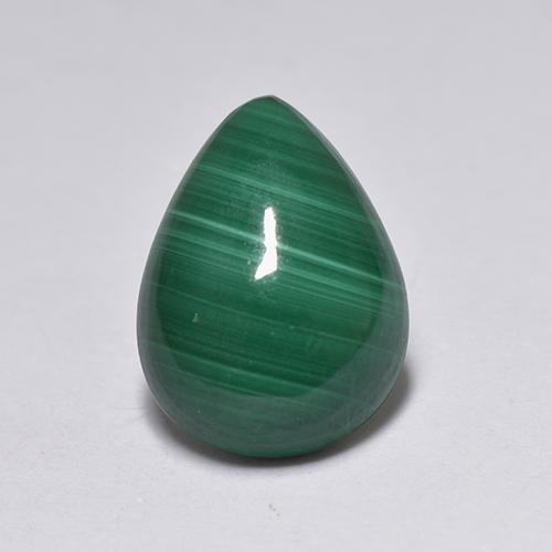 Malaquita verde natural de 2,51 ct, en forma de pera, opaco