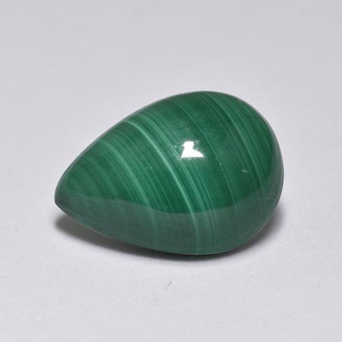 Malaquita verde natural de 2,51 ct, en forma de pera, opaco