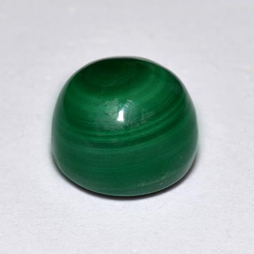 Malaquita verde natural de 2,28 ct, corte redondo, opaco