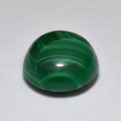 Malaquita verde natural de 2,32 ct, corte redondo, opaco