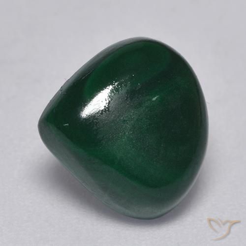 Malaquita Verde pino natural de 4.40 ct, En forma de pera, Opaco
