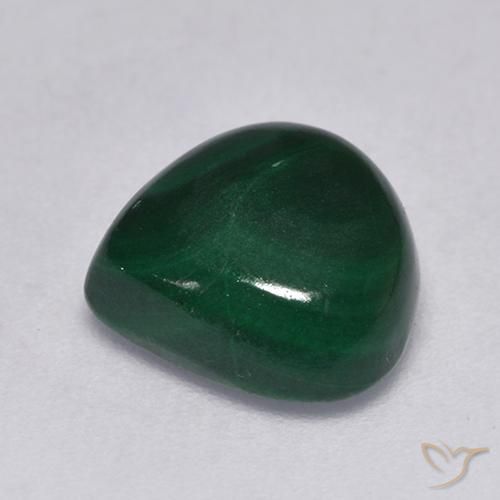 Malaquita Verde pino natural de 4.40 ct, En forma de pera, Opaco