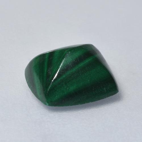 Malaquita verde natural de 1,69 ct, corte cojín, opaco