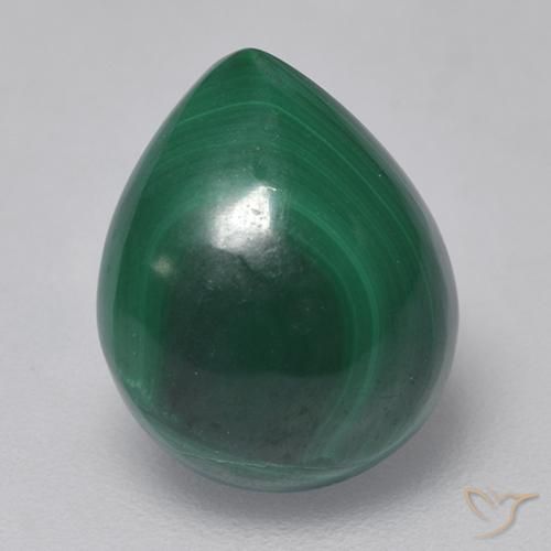 3.91ct Natural Verde Malaquita, En forma de pera, Opaco