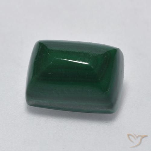 Malaquita Verde medio natural de 5.28 ct, Corte Baguette, Opaco