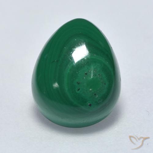 3.72ct Natural Verde Malaquita, En forma de pera, Opaco