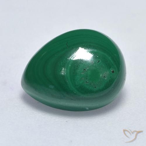 Malaquita Verde natural de 3.72 ct, En forma de pera, Opaco