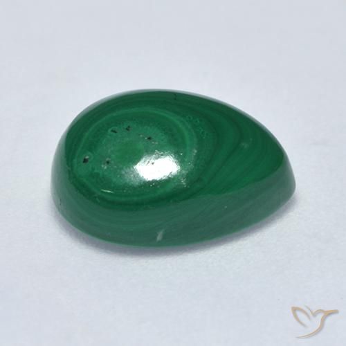 Malaquita Verde natural de 3.72 ct, En forma de pera, Opaco