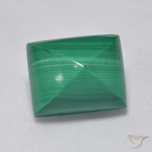 5.37ct Natural Verde Malaquita, Corte Baguette, Opaco