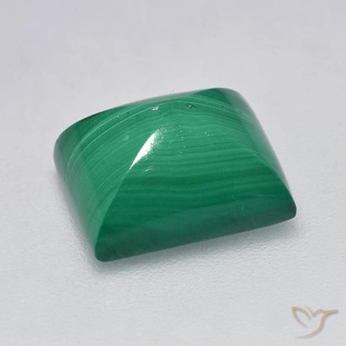 Malaquita Verde natural de 5.37 ct, Corte Baguette, Opaco
