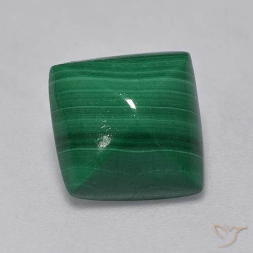 3.66ct Natural Verde Malaquita, Cuadrado, Opaco
