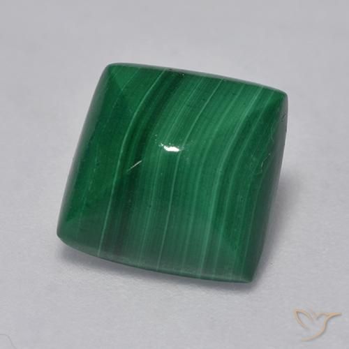 Malaquita Verde natural de 3.66 ct, Cuadrado, Opaco