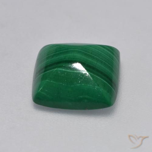 Malaquita Verde natural de 3.66 ct, Cuadrado, Opaco