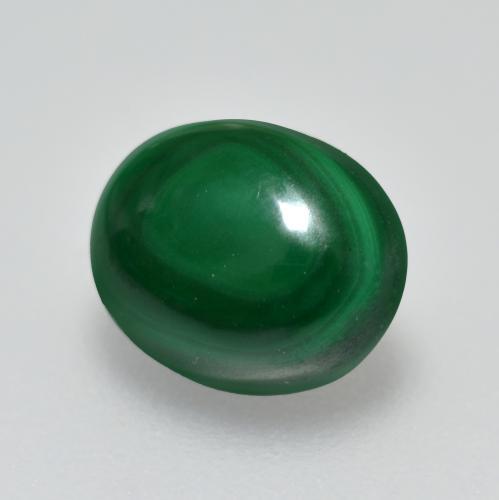 Malaquita verde natural de 2,51 ct, corte óvalo, opaco