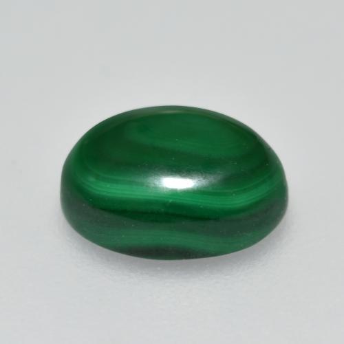 Malaquita verde natural de 2,51 ct, corte óvalo, opaco