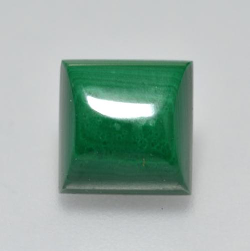 Malaquita verde natural de 2,51 ct, cuadrado, opaco