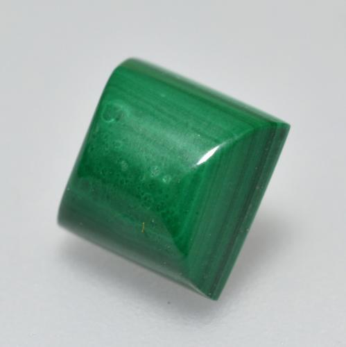 Malaquita verde natural de 2,51 ct, cuadrado, opaco