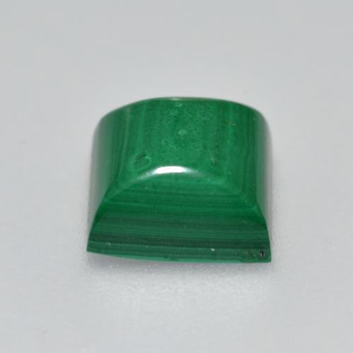 Malaquita verde natural de 2,51 ct, cuadrado, opaco