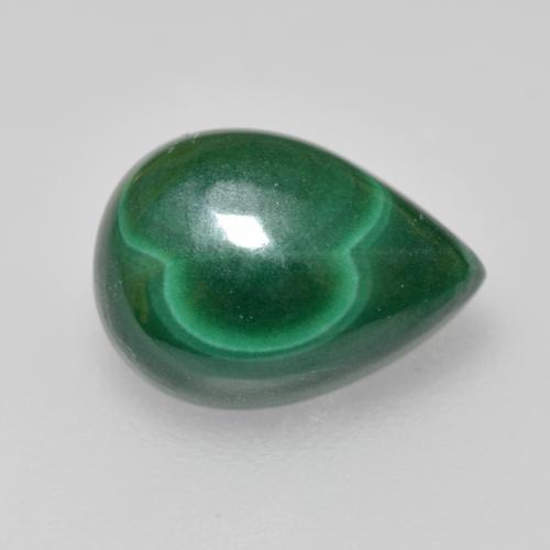Malaquita verde natural de 2,58 ct, en forma de pera, opaco
