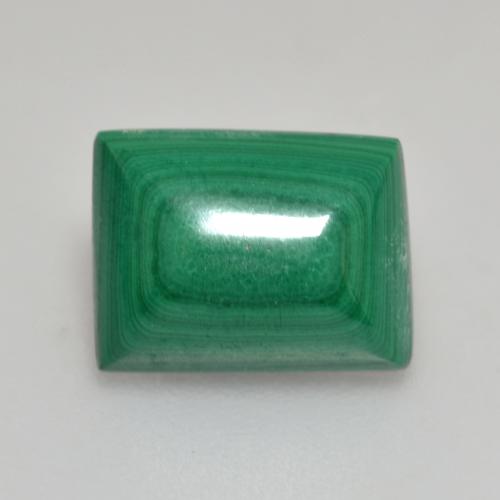 Malaquita verde natural de 2,95 ct, baguette, opaco