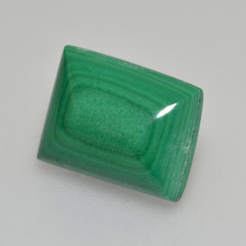 Malaquita verde natural de 2,95 ct, baguette, opaco