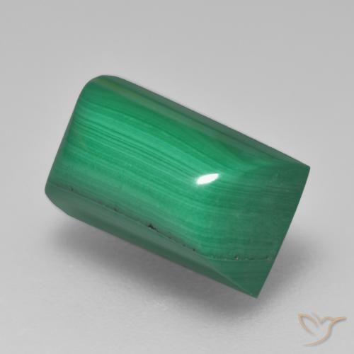 Malaquita Verde natural de 7.26 ct, Corte Baguette, Opaco