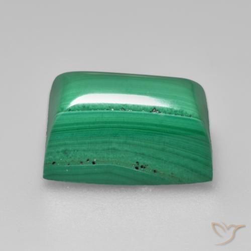 Malaquita Verde natural de 7.26 ct, Corte Baguette, Opaco