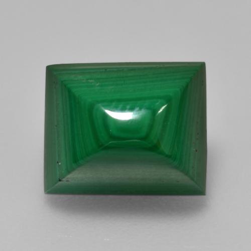 Malaquita verde natural de 4,89 ct, baguette, opaco