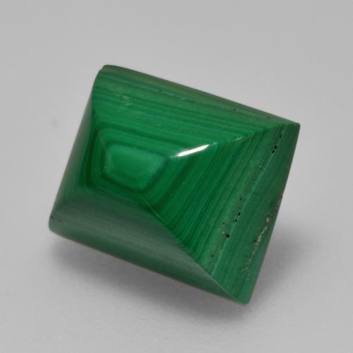 Malaquita verde natural de 4,89 ct, baguette, opaco
