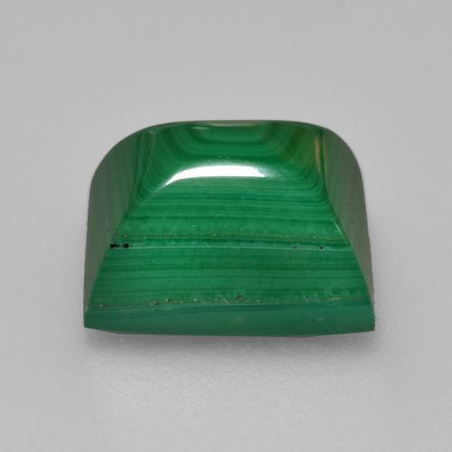 Malaquita verde natural de 4,89 ct, baguette, opaco