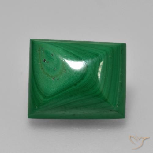 6.12ct Natural Verde medio Malaquita, Corte Baguette, Opaco