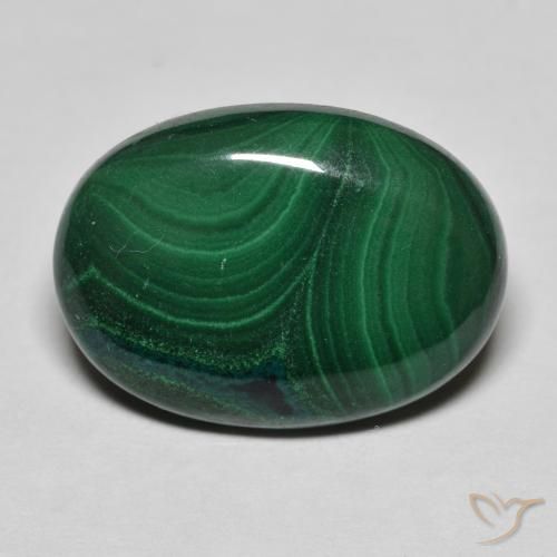 11.40ct Natural Verde Malaquita, Ovalada, Opaco