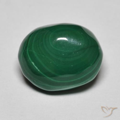 5.35ct Natural Verde Malaquita, Ovalada, Opaco