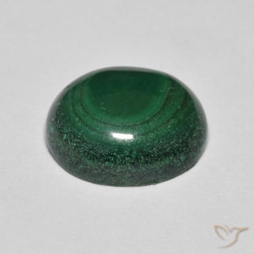 Malaquita verde natural de 6,43 ct, corte óvalo, opaco
