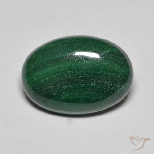 6.61ct Natural Verde pino Malaquita, Ovalada, Opaco