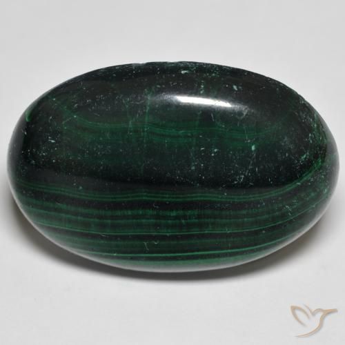30.12ct Natural Verde oscuro Malaquita, Ovalada, Opaco