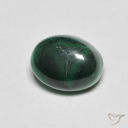 3.10ct Natural Verde Malaquita, Ovalada, Opaco