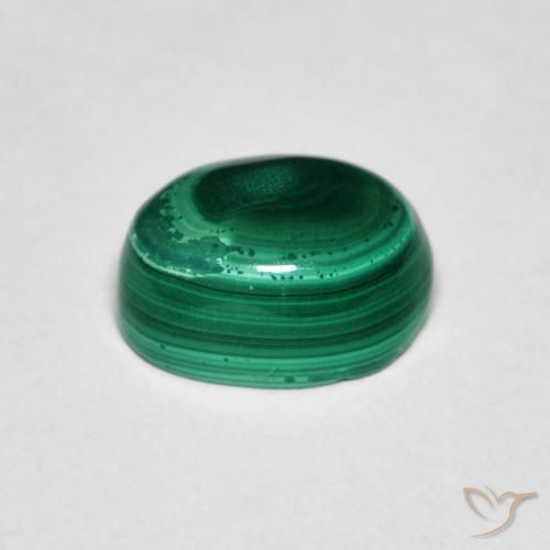 Malaquita Verde natural de 2.72 ct, Ovalada, Opaco